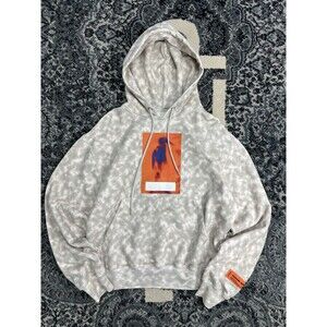 HERON PRESTON CENSORED HERON HOODIE BEIGE ORANGE CAMO SIZE MEDIUM